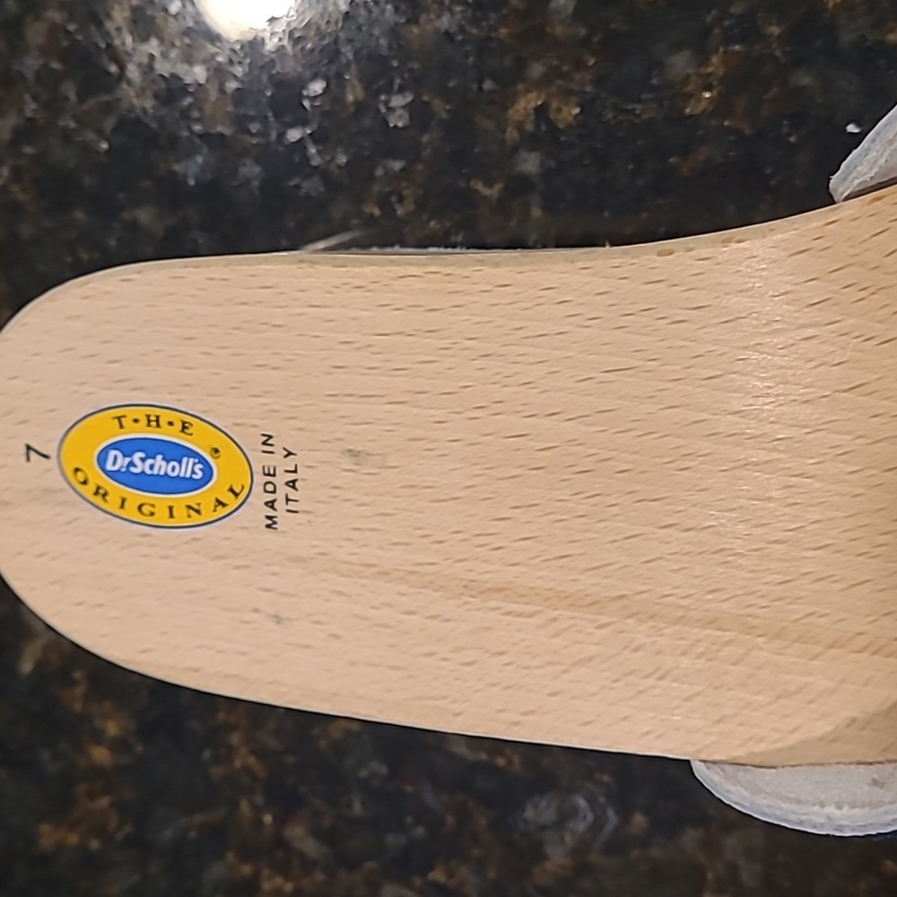 Vintage doctor scholl's exercise sandals 7m Italy Navy Y2k - Picture 10 of 12